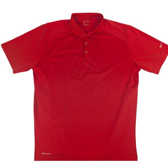 Nike Dri-Fit Red Men's Short Sleeve Performance Polo Shirt Size XL Golf Outdoor - Picture 1 of 5